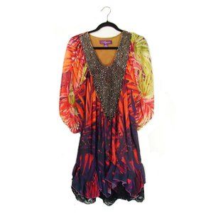 Vintage Argenti Balloon Sleeve Mini Dress